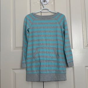Blue grey sweatshirt dress